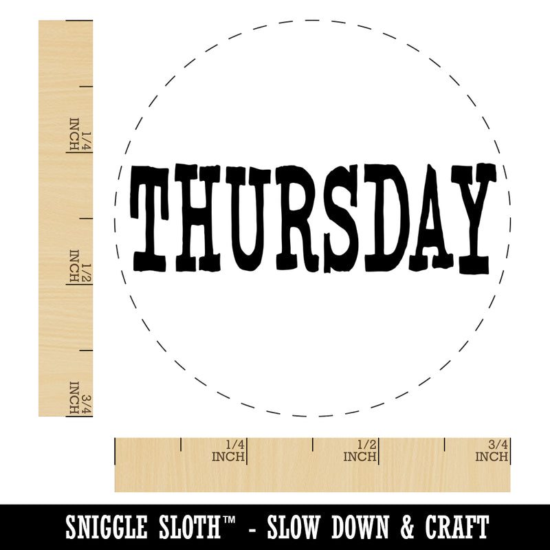 Thursday Text Self-Inking Rubber Stamp for Stamping Crafting Planners