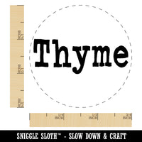 Thyme Herb Fun Text Self-Inking Rubber Stamp for Stamping Crafting Planners