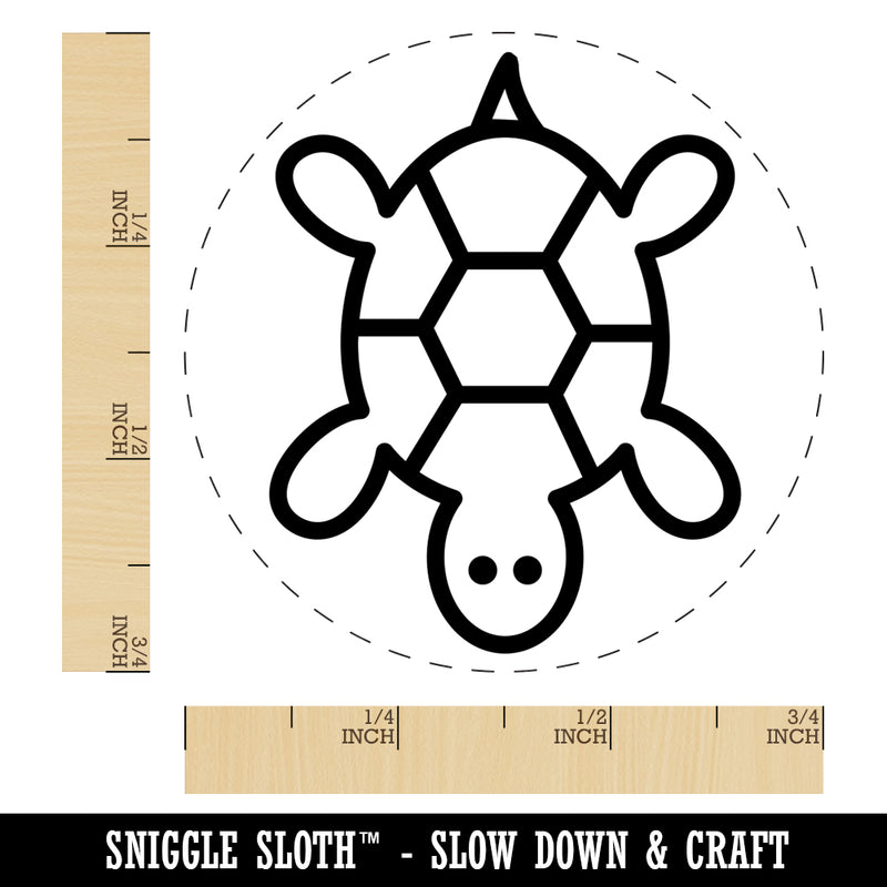 Turtle Top View Self-Inking Rubber Stamp for Stamping Crafting Planners