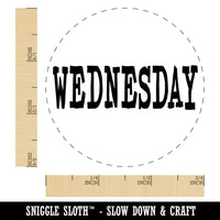 Wednesday Text Self-Inking Rubber Stamp for Stamping Crafting Planners