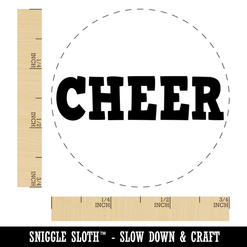 Cheer Cheerleading Fun Text Self-Inking Rubber Stamp for Stamping Crafting Planners