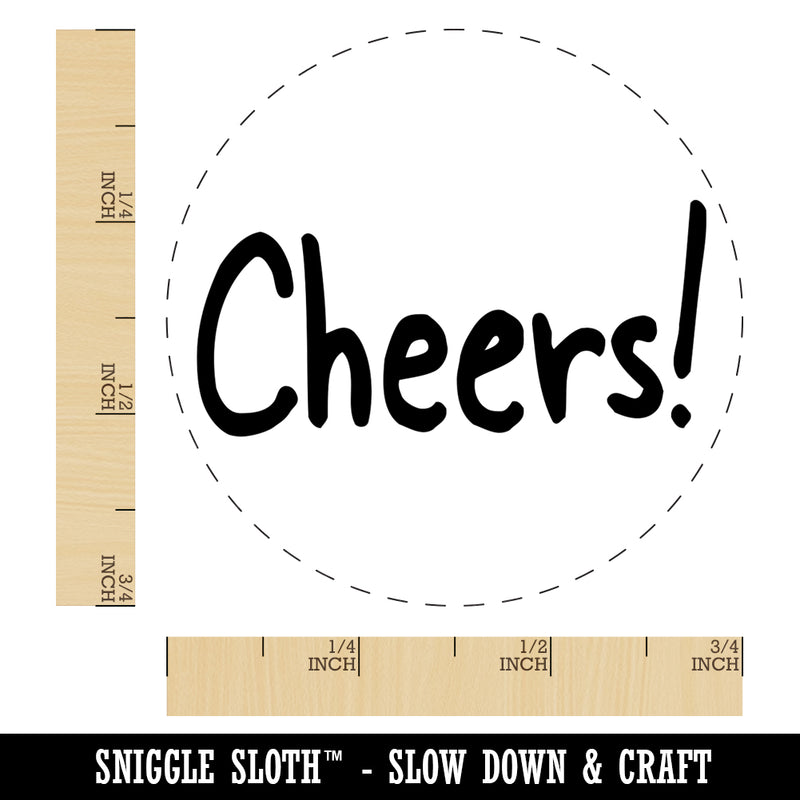 Cheers Fun Text Self-Inking Rubber Stamp for Stamping Crafting Planners