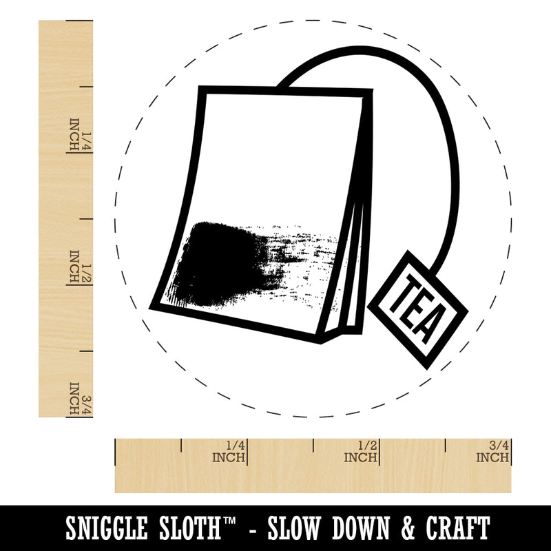 Cute Tea Bag Self-Inking Rubber Stamp for Stamping Crafting Planners