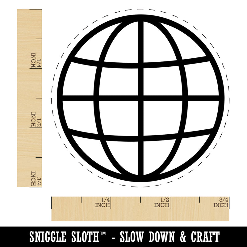 Globe Planet Earth Symbol Self-Inking Rubber Stamp for Stamping Crafting Planners