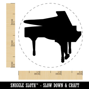 Grand Piano Music Instrument Silhouette Self-Inking Rubber Stamp for Stamping Crafting Planners