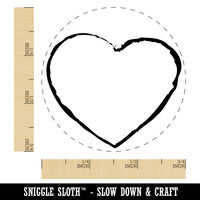 Heart Sketch Love Outline Self-Inking Rubber Stamp for Stamping Crafting Planners