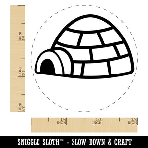 Igloo Ice House Self-Inking Rubber Stamp for Stamping Crafting Planners