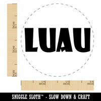 Luau Hawaii Fun Text Self-Inking Rubber Stamp for Stamping Crafting Planners