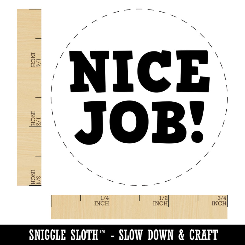 Nice Job Fun Text Teacher School Self-Inking Rubber Stamp for Stamping Crafting Planners