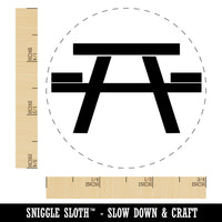 Picnic Table Solid Self-Inking Rubber Stamp for Stamping Crafting Planners