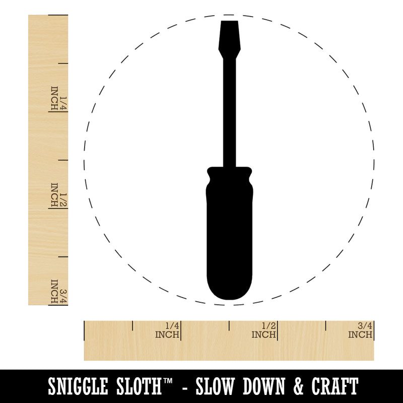 Screwdriver Silhouette Woodworking Tools Self-Inking Rubber Stamp for Stamping Crafting Planners