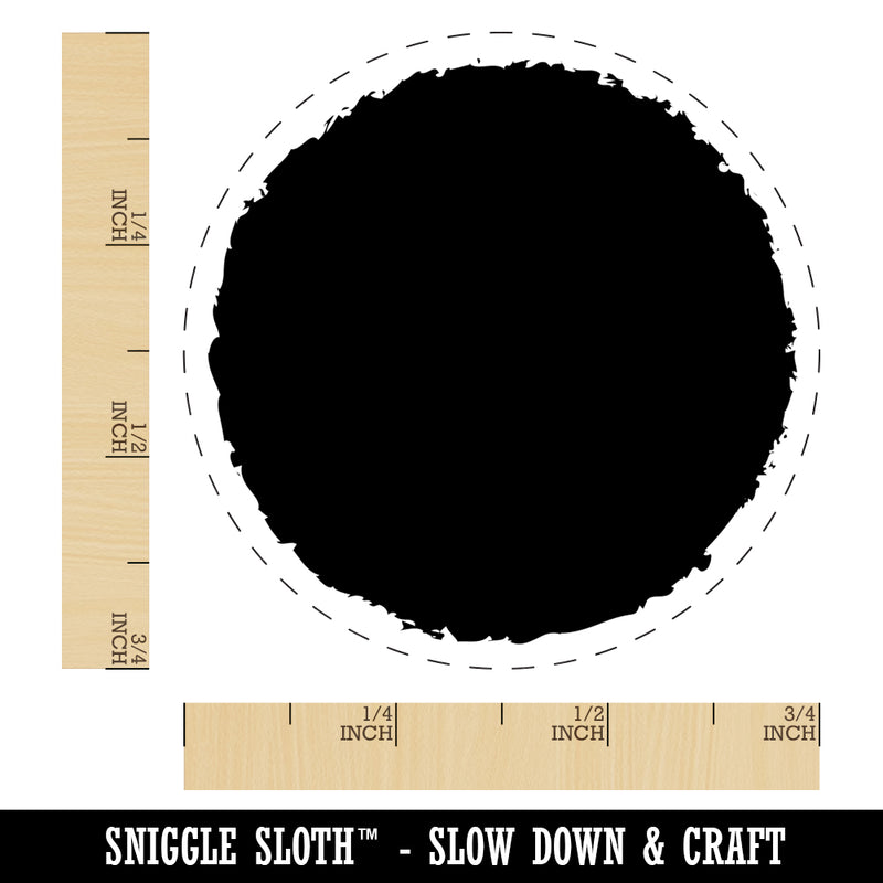 Sketchy Solid Circle Self-Inking Rubber Stamp for Stamping Crafting Planners