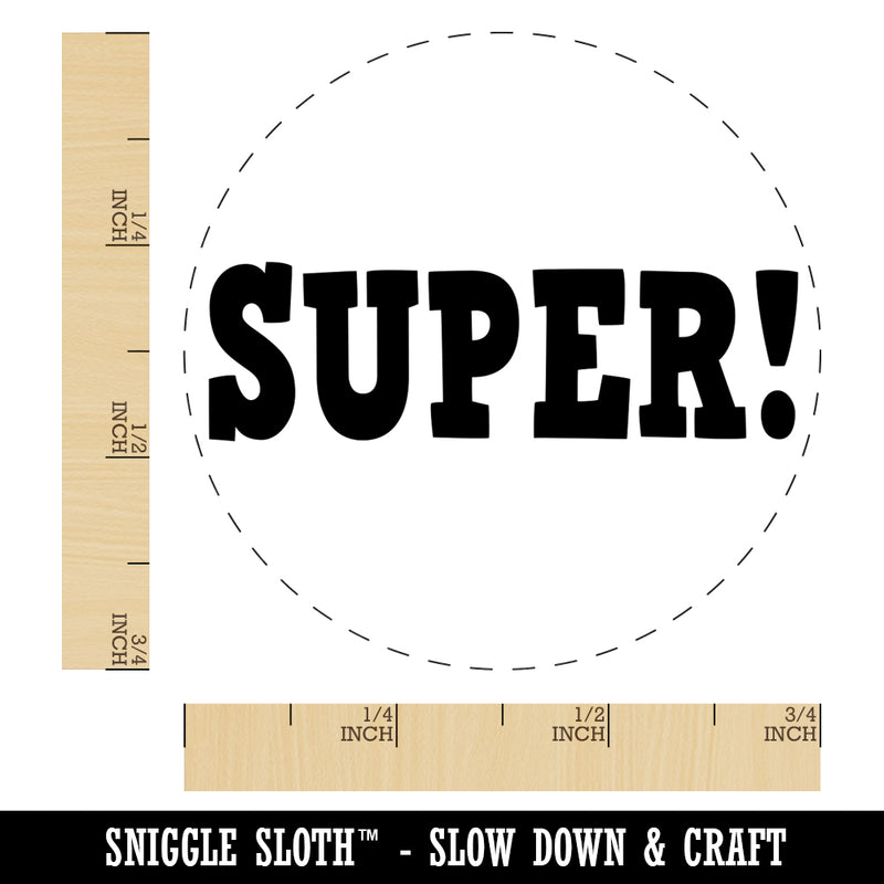 Super Fun Text Teacher School Self-Inking Rubber Stamp for Stamping Crafting Planners