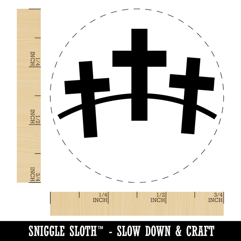 Three Crosses Self-Inking Rubber Stamp for Stamping Crafting Planners