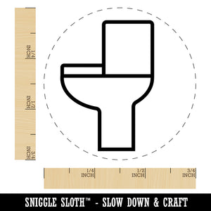 Toilet Symbol Outline Self-Inking Rubber Stamp for Stamping Crafting Planners