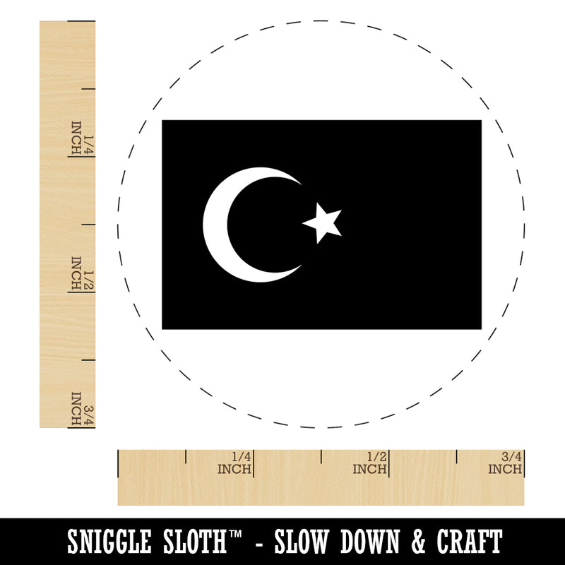 Turkey Flag Self-Inking Rubber Stamp for Stamping Crafting Planners