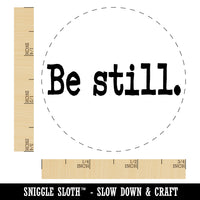 Be Still Inspirational Spiritual Text Self-Inking Rubber Stamp for Stamping Crafting Planners