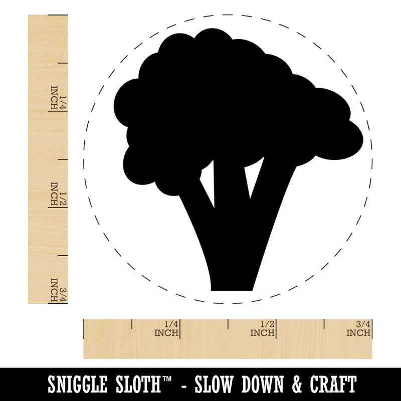 Broccoli Vegetable Solid Self-Inking Rubber Stamp for Stamping Crafting Planners