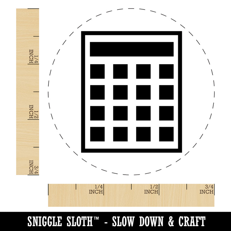 Calculator Icon Self-Inking Rubber Stamp for Stamping Crafting Planners