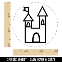 Castle Fairytale Self-Inking Rubber Stamp for Stamping Crafting Planners