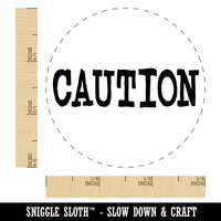 Caution Fun Text Self-Inking Rubber Stamp for Stamping Crafting Planners