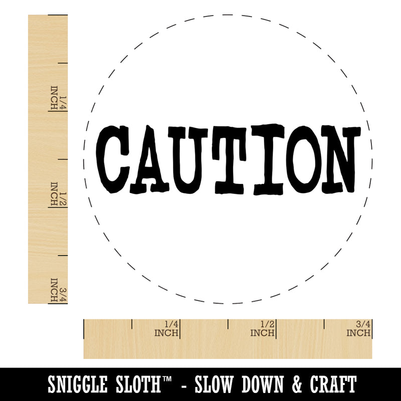 Caution Fun Text Self-Inking Rubber Stamp for Stamping Crafting Planners