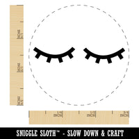 Closed Eyes Sleeping Eyelashes Pair Self-Inking Rubber Stamp for Stamping Crafting Planners