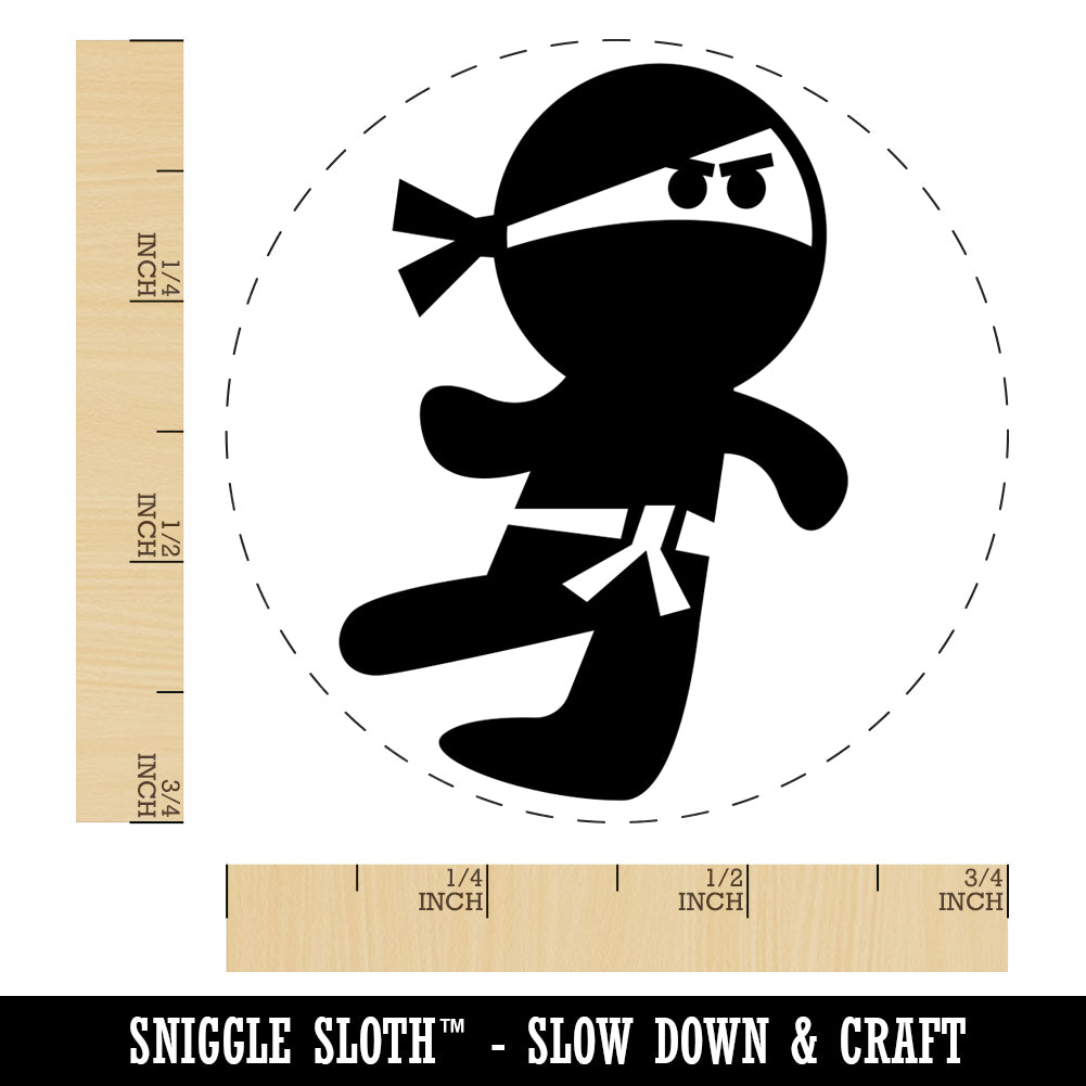 Cute Fighting Ninja Self-Inking Rubber Stamp for Stamping Crafting Planners
