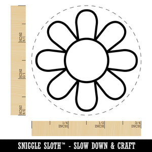 Daisy Flower Self-Inking Rubber Stamp for Stamping Crafting Planners