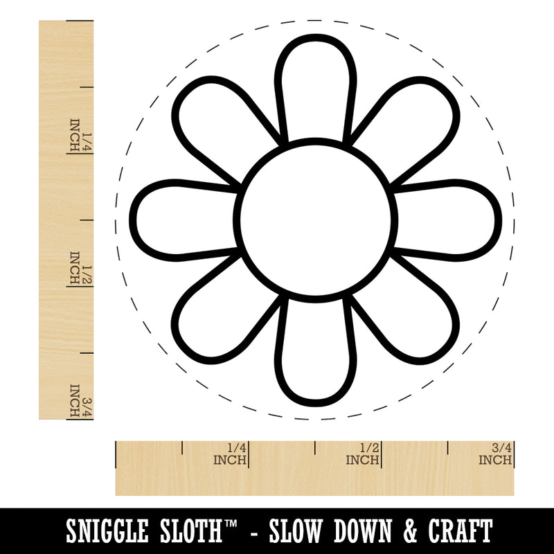 Daisy Flower Self-Inking Rubber Stamp for Stamping Crafting Planners