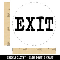 Exit Fun Text Self-Inking Rubber Stamp for Stamping Crafting Planners
