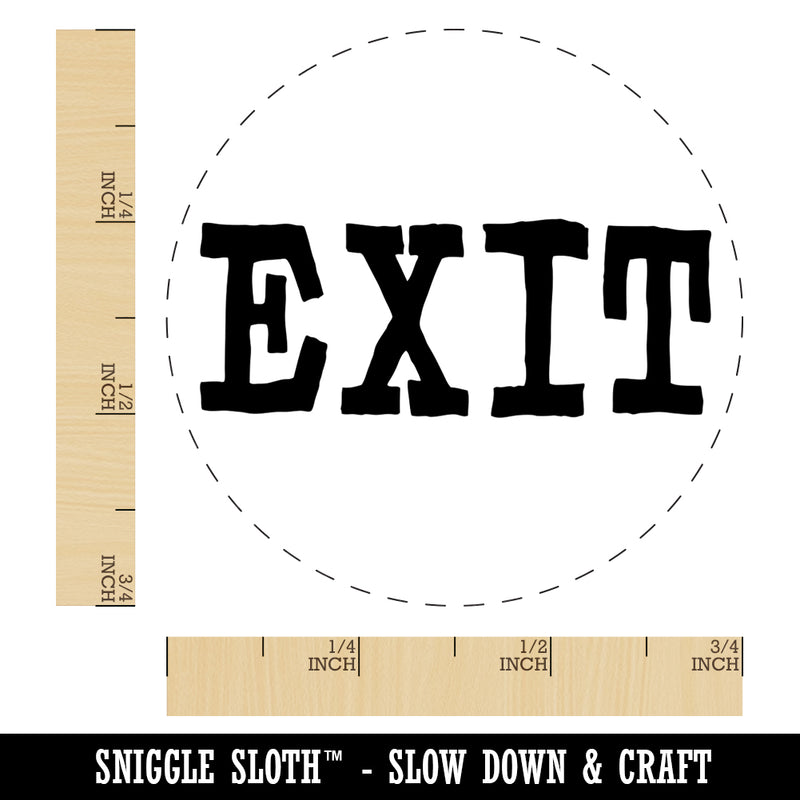 Exit Fun Text Self-Inking Rubber Stamp for Stamping Crafting Planners