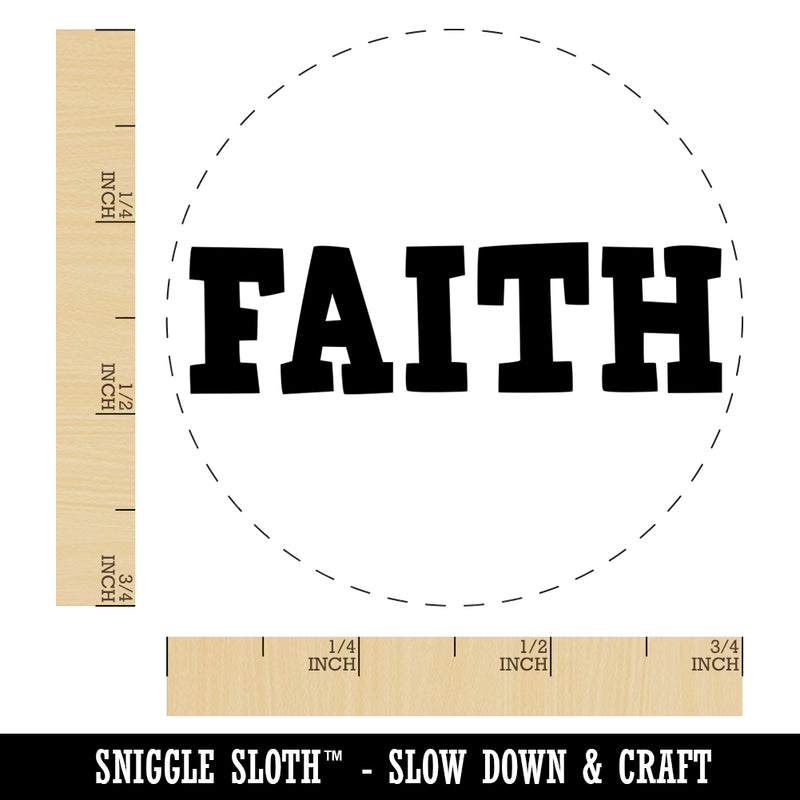 Faith Fun Text Self-Inking Rubber Stamp for Stamping Crafting Planners