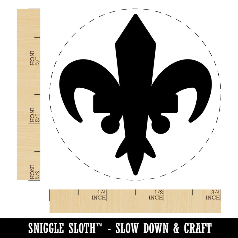 Fleur De Lis French Mardi Gras Solid Self-Inking Rubber Stamp for Stamping Crafting Planners