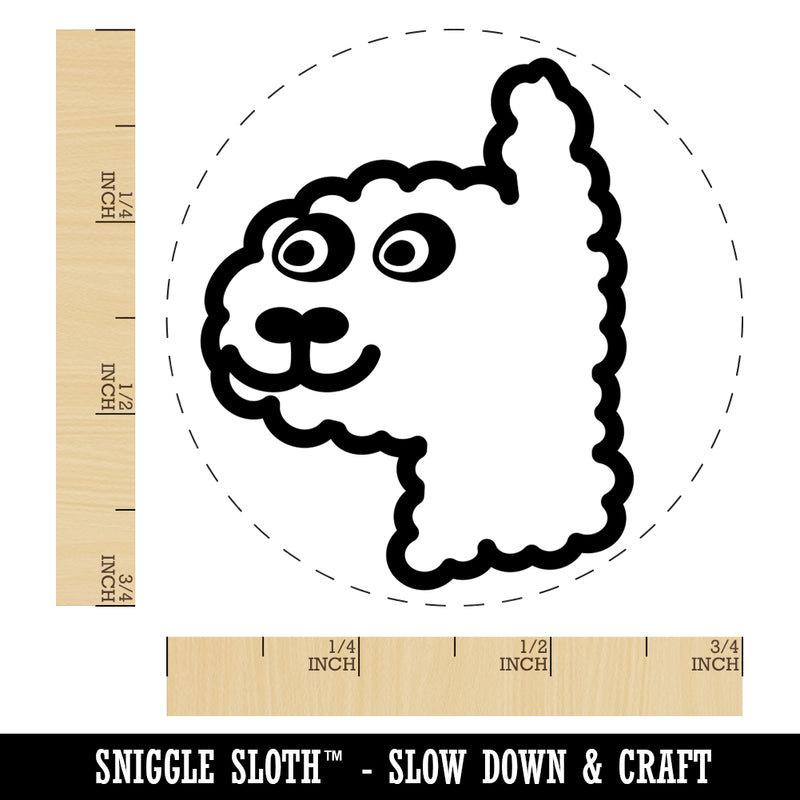 Funny Alpaca Face Doodle Self-Inking Rubber Stamp for Stamping Crafting Planners