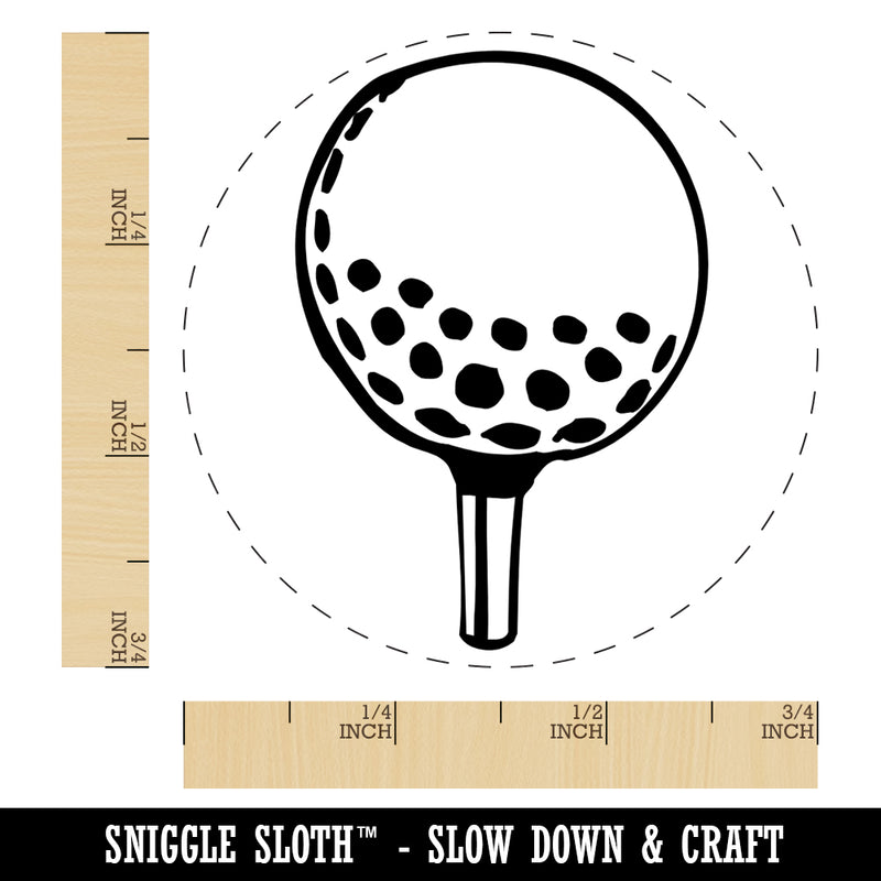 Golf Ball on Tee Self-Inking Rubber Stamp for Stamping Crafting Planners