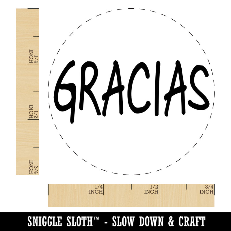 Gracias Thank You Spanish Fun Text Self-Inking Rubber Stamp for Stamping Crafting Planners