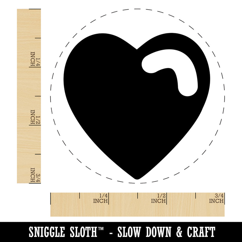 Heart with Swoop Self-Inking Rubber Stamp for Stamping Crafting Planners
