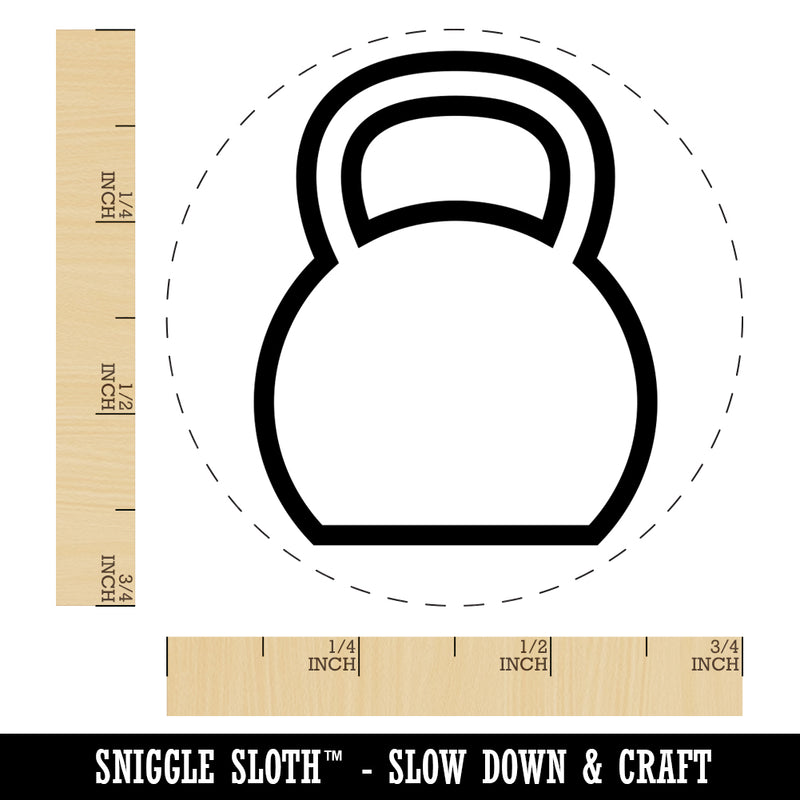 Kettlebell Weight Outline Self-Inking Rubber Stamp for Stamping Crafting Planners