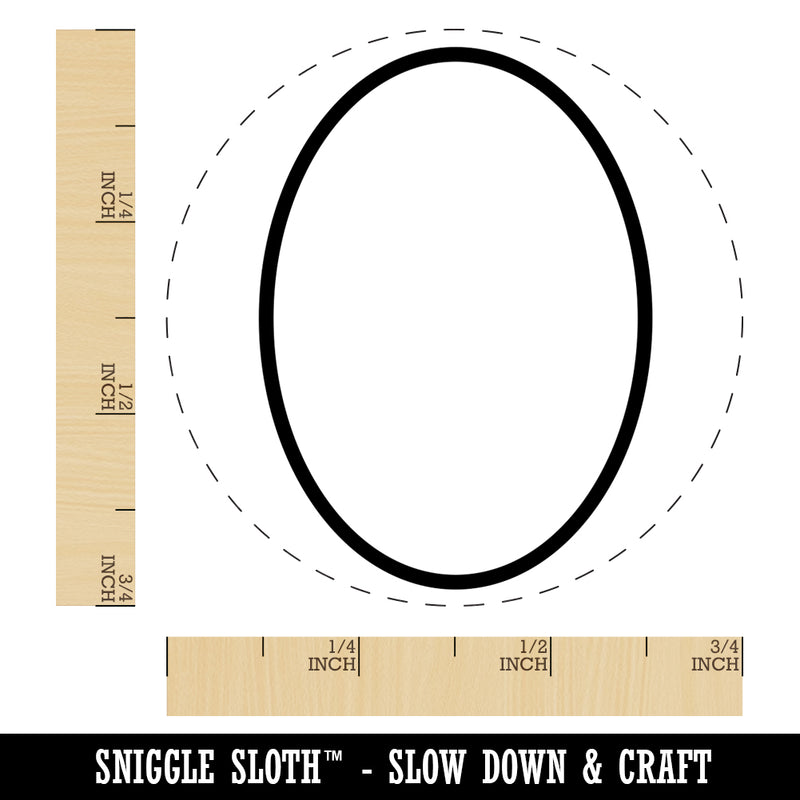 Oval Outline Self-Inking Rubber Stamp for Stamping Crafting Planners