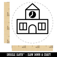 School Building Icon Self-Inking Rubber Stamp for Stamping Crafting Planners