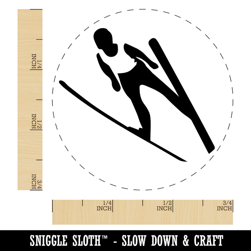 Ski Jumping Jumper Self-Inking Rubber Stamp for Stamping Crafting Planners