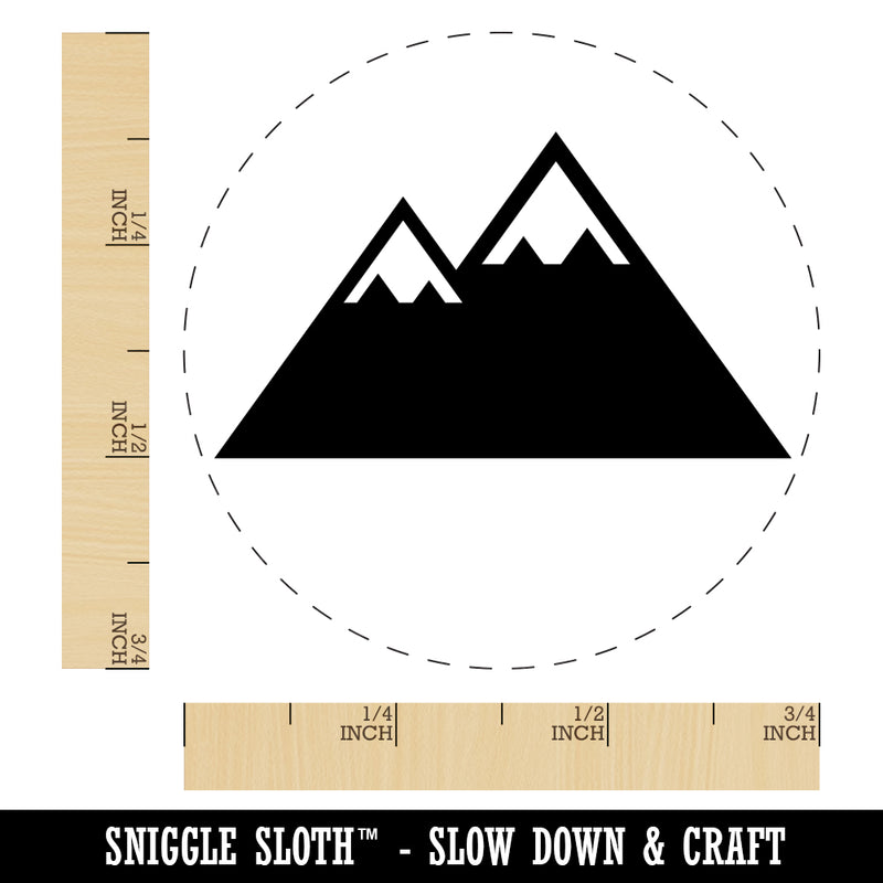 Snow Topped Mountains Self-Inking Rubber Stamp for Stamping Crafting Planners
