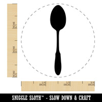 Spoon Solid Utensil Eating Sketch Self-Inking Rubber Stamp for Stamping Crafting Planners