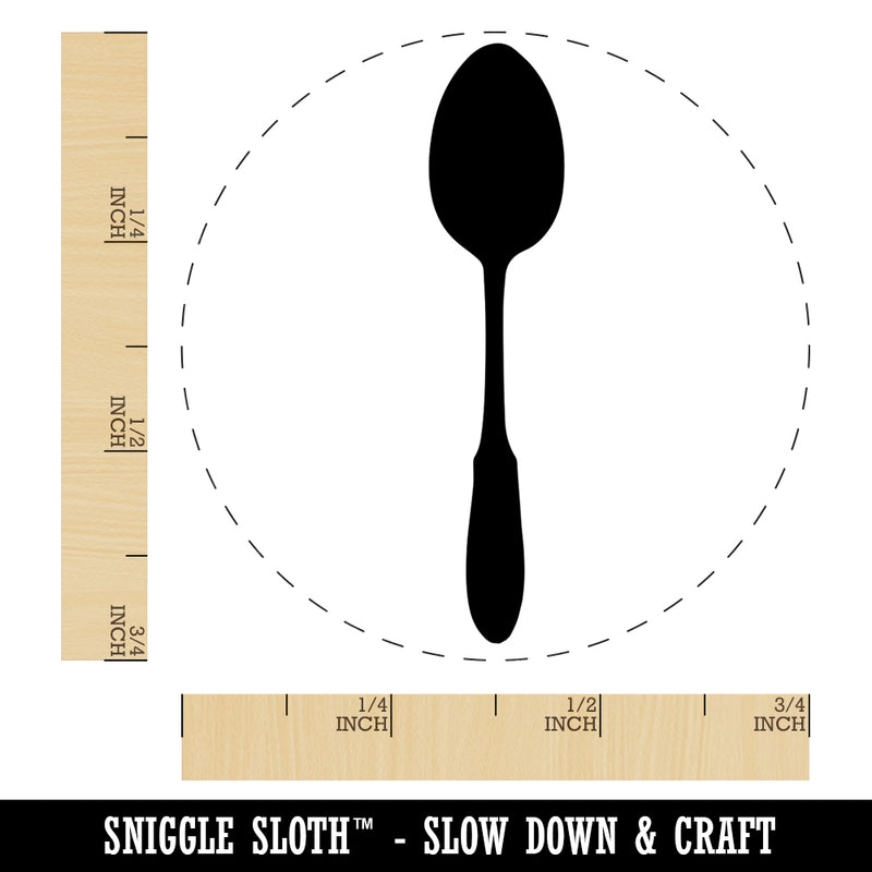 Spoon Solid Utensil Eating Sketch Self-Inking Rubber Stamp for Stamping Crafting Planners