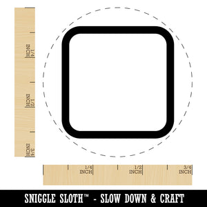 Square Rounded Corners Border Outline Self-Inking Rubber Stamp for Stamping Crafting Planners