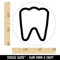 Tooth Outline Self-Inking Rubber Stamp for Stamping Crafting Planners