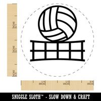 Volleyball and Net Self-Inking Rubber Stamp for Stamping Crafting Planners