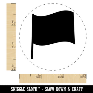 Waving Flag Solid Self-Inking Rubber Stamp for Stamping Crafting Planners