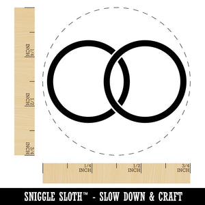 Wedding Rings Overlapping Self-Inking Rubber Stamp for Stamping Crafting Planners